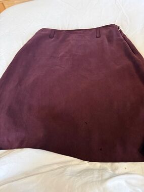 Jones New York Deep Plum A-Line Skirt